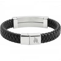 Браслет Zippo Steel Bar Braided Leather Bracelet (20 см) купить в Якутске