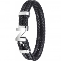 Браслет Zippo Steel Braided Leather Bracelet (20 см) купить в Якутске