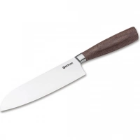 Кухонный нож Boker Core Santoku, сталь X50CrMoV15, рукоять орех купить в Якутске