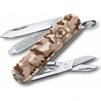 Нож перочинный Victorinox CLASSIC, сталь X55CrMo14, рукоять Cellidor®, песочный камуфляж купить в Якутске