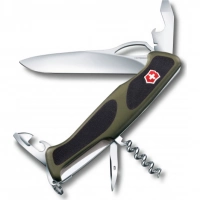 Нож перочинный Victorinox RangerGrip 61 0.9553.MC4 130мм 11 функций чёрно-зеленый купить в Якутске