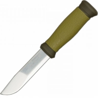 Нож с фиксированным лезвием Morakniv 2000, сталь Sandvik 12C27, рукоять пластик/резина, зеленый купить в Якутске