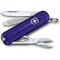 Нож Victorinox Classic SD Colors, Persian Indigo (0.6223.T29G) фиолетовый полупрозрачный, 7 функций 58мм купить в Якутске