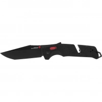 Полуавтоматический складной нож Trident Mk3 Black-Red Tanto, сталь D2, рукоять GRN купить в Якутске