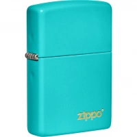 Зажигалка Classic Flat Turquoise ZIPPO Logo купить в Якутске