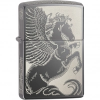 Зажигалка ZIPPO Classic Пегас с покрытием Black Ice® купить в Якутске