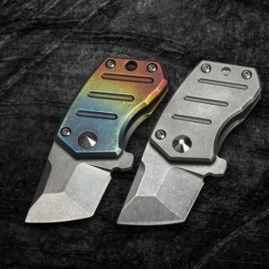 Mini Titanium Alloy Outdoor Folding Knife S35VN Steel High Quality Outdoor Survival Tactics Pocket Knife Key Chain EDC Tool